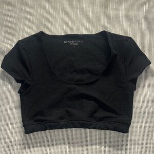 Beyond Yoga Classic Black Crop Top